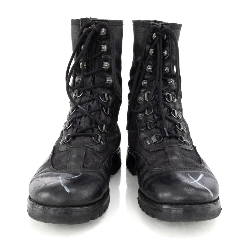 Austrian Black Canvas & Leather Jungle Boots | Issued, , large image number 3
